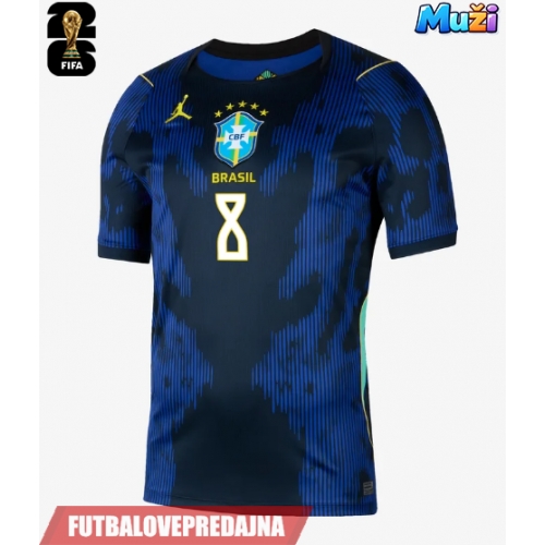 Lacne Muži Futbalové dres Brazília Bruno Guimaraes #8 MS 2026 Krátky Rukáv - Preč